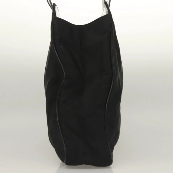 Salvatore Ferragamo Vala Tote Bag Nylon Black Gold Auth gh381 - Picture 3 of 15